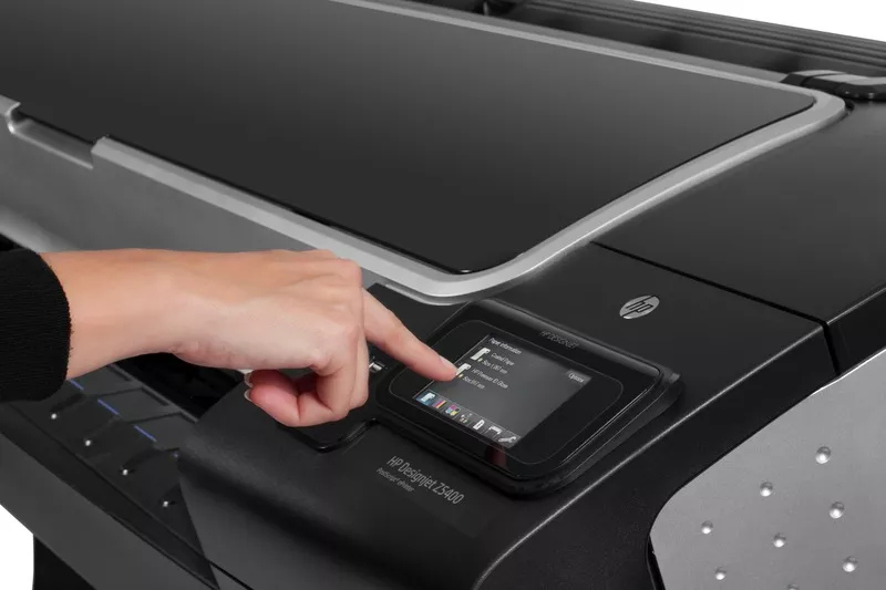 HP Designjet Z5400PS Photo Printer touch screen usability 